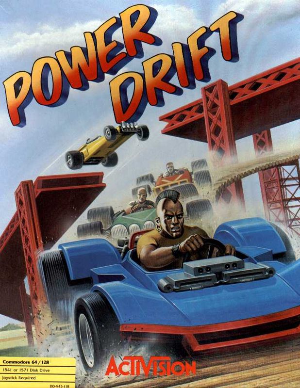 Power Drift box art for Commodore 64
